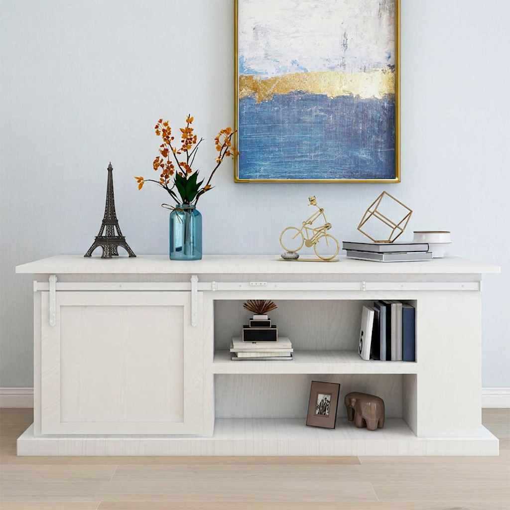 Mini Sliding Cabinet Door Kit Carbon Steel White 200 cm 1