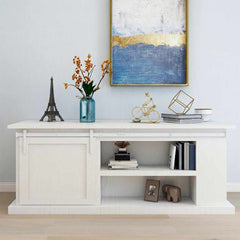 Mini Sliding Cabinet Door Kit Carbon Steel White 200 cm 1