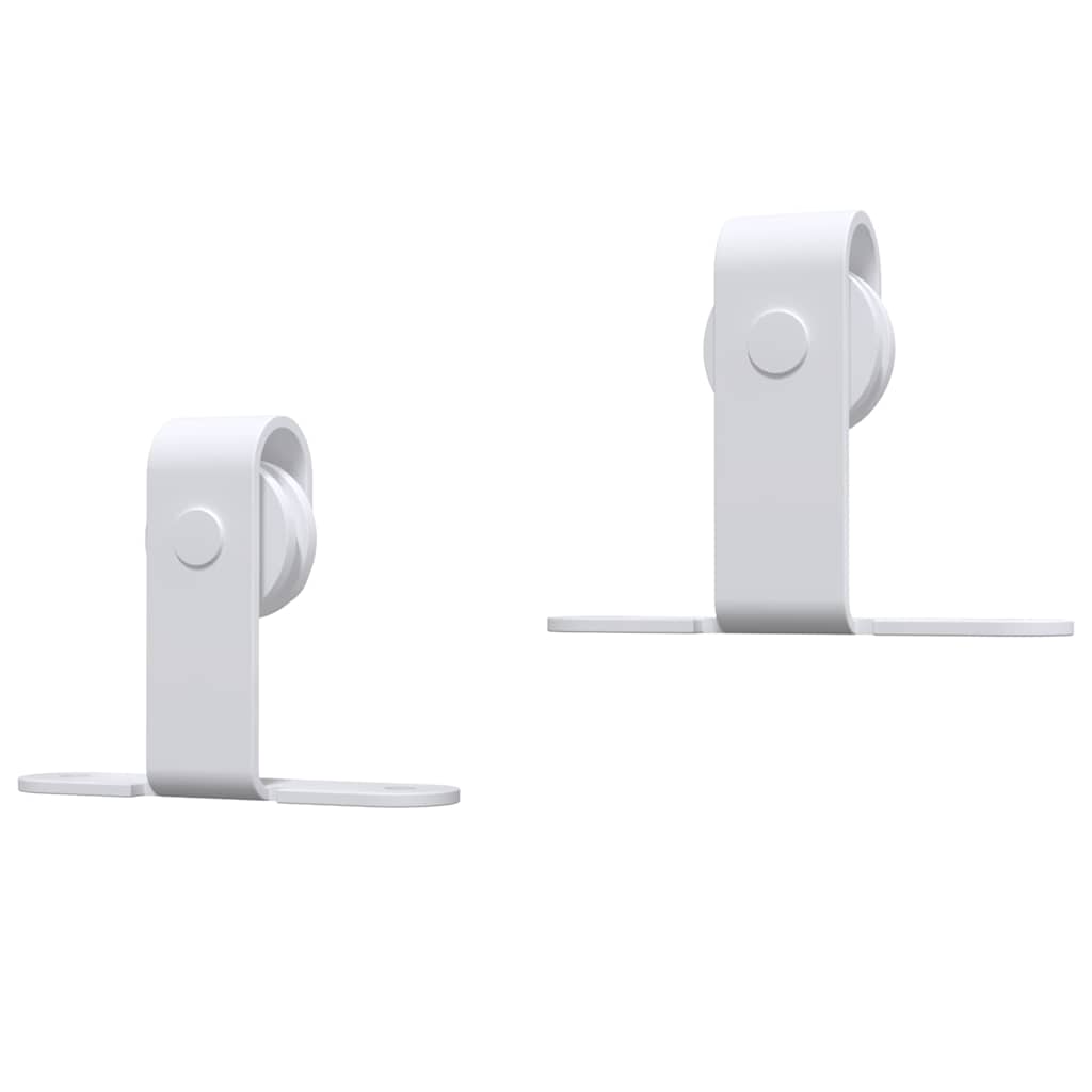 vidaXL Mini Sliding Cabinet Door Kit Carbon Steel White 183 cm 5