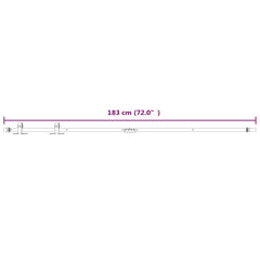vidaXL Mini Sliding Cabinet Door Kit Carbon Steel White 183 cm 6