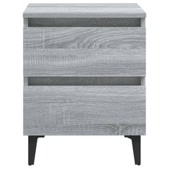 vidaXL Bed Cabinet | Grey Sonoma | Engineered wood, Metal | Medium | Bed Cabinet 3