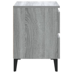 vidaXL Bed Cabinet | Grey Sonoma | Engineered wood, Metal | Medium | Bed Cabinet 4