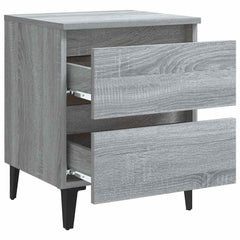 vidaXL Bed Cabinet | Grey Sonoma | Engineered wood, Metal | Medium | Bed Cabinet 5