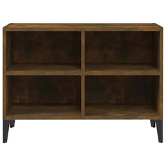 vidaXL TV Cabinet with Metal Legs Smoked Oak 69.5x30x50 cm 4