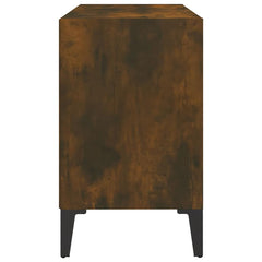 vidaXL TV Cabinet with Metal Legs Smoked Oak 69.5x30x50 cm 5