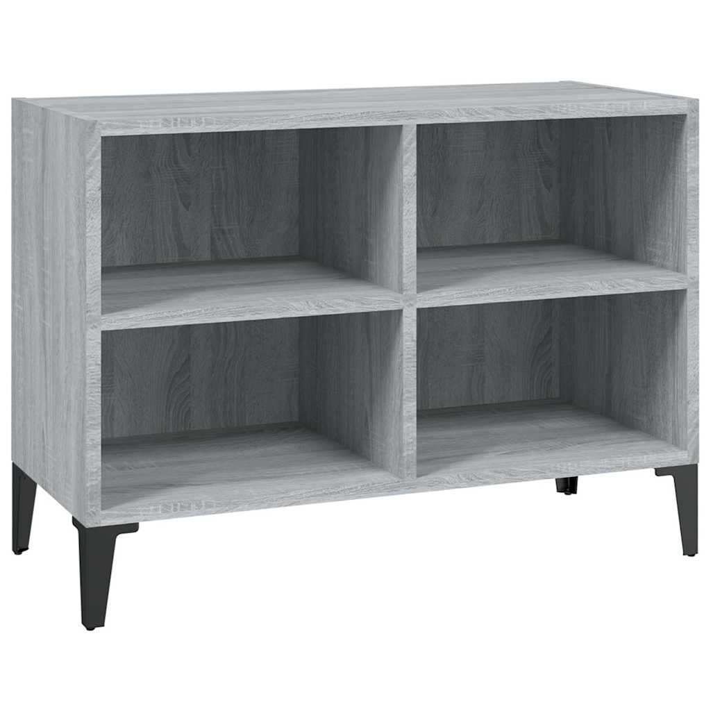 vidaXL TV Cabinet with Metal Legs Grey Sonoma 69.5x30x50 cm 2
