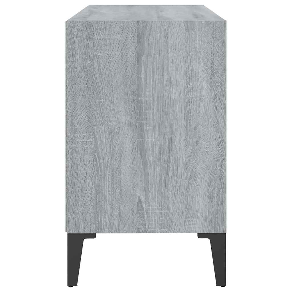 vidaXL TV Cabinet with Metal Legs Grey Sonoma 69.5x30x50 cm 5