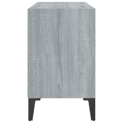 vidaXL TV Cabinet with Metal Legs Grey Sonoma 69.5x30x50 cm 5