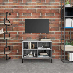 vidaXL TV Cabinet with Metal Legs Grey Sonoma 69.5x30x50 cm 1