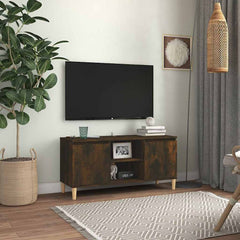 vidaXL TV Cabinet with Solid Wood Legs 103.5x35x50 cm
