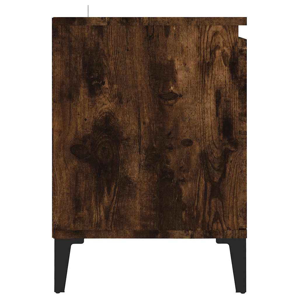 vidaXL TV Cabinet | Smoked oak | Engineered wood, Metal | Medium | TV Cabinet 6