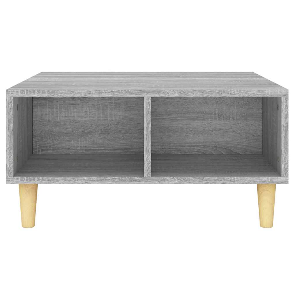 vidaXL Coffee Table | Grey sonoma | Engineered wood, solid eucalyptus wood 4