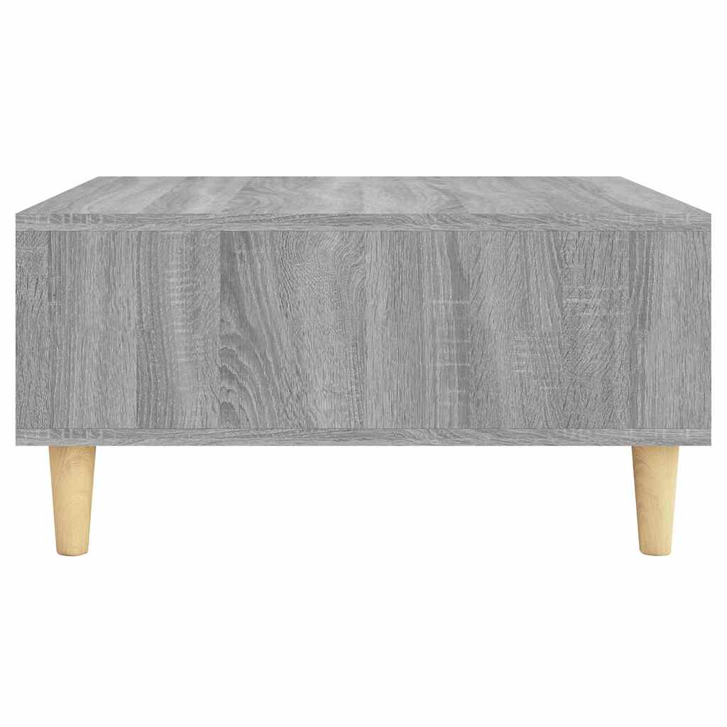 vidaXL Coffee Table | Grey sonoma | Engineered wood, solid eucalyptus wood 5