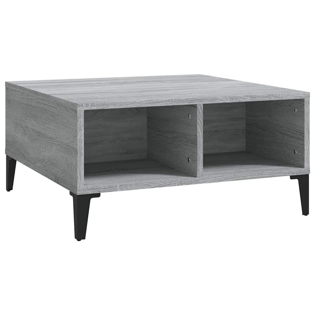 vidaXL Coffee Table | Grey sonoma | Engineered wood, metal | Medium 2