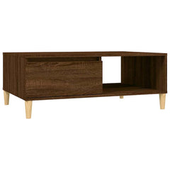 vidaXL Coffee Table | Brown Oak | Engineered wood, Solid eucalyptus wood 2