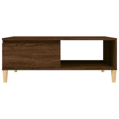 vidaXL Coffee Table | Brown Oak | Engineered wood, Solid eucalyptus wood 5