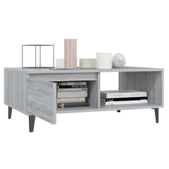 vidaXL Coffee Table Grey Sonoma 90x60x35 cm Engineered Wood 4