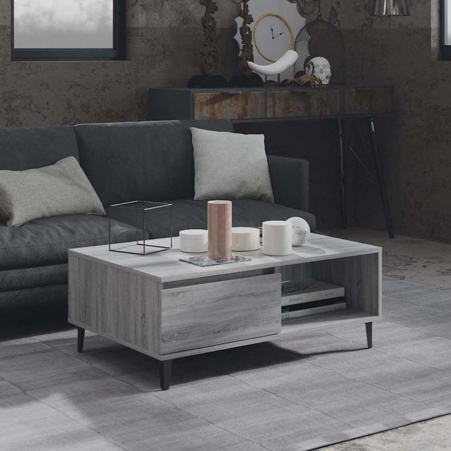 vidaXL Coffee Table Grey Sonoma 90x60x35 cm Engineered Wood 1