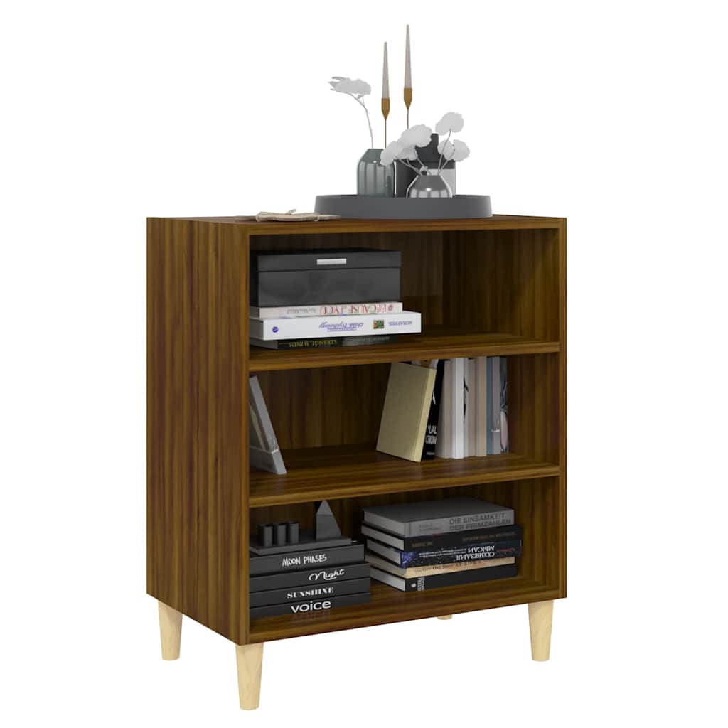 vidaXL Sideboard | Brown Oak | Engineered Wood, Solid Eucalyptus | Sideboard 3