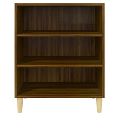 vidaXL Sideboard | Brown Oak | Engineered Wood, Solid Eucalyptus | Sideboard 4