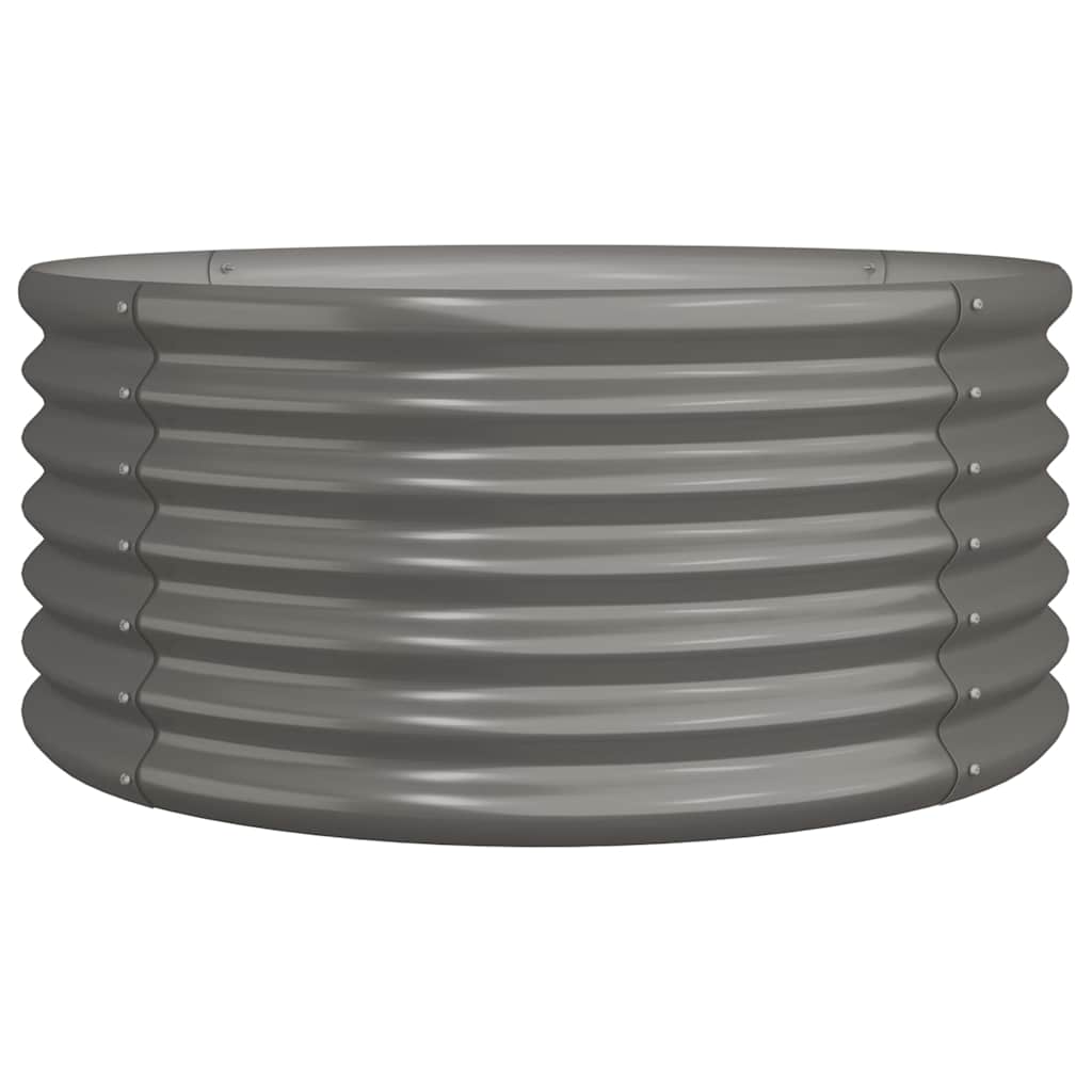 vidaXL Garden Planter | Grey | Powder-coated steel | Large | Garden Planter 2