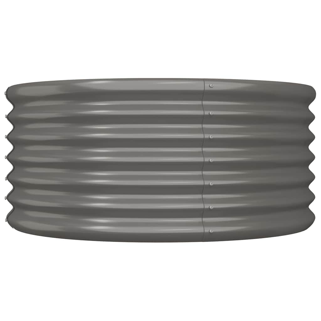 vidaXL Garden Planter | Grey | Powder-coated steel | Large | Garden Planter 3