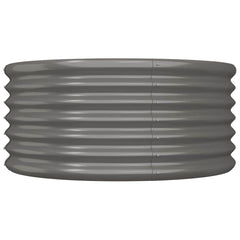 vidaXL Garden Planter | Grey | Powder-coated steel | Large | Garden Planter 3