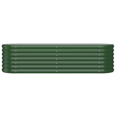 vidaXL Garden Raised Bed Galvanised Steel 152x40x36 cm Green 3