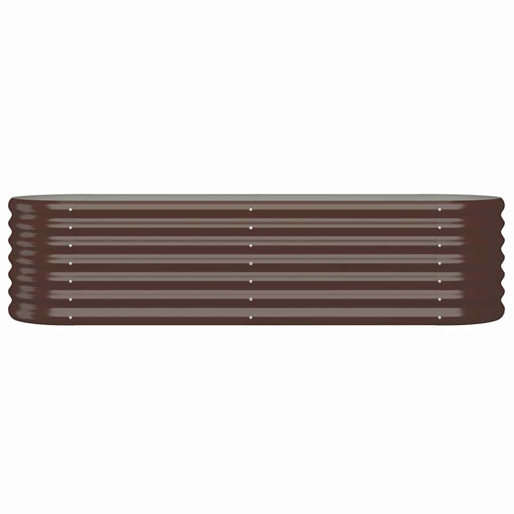vidaXL Garden Raised Bed Galvanised Steel 152x40x36 cm Brown 3