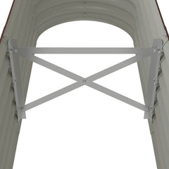 vidaXL Garden Raised Bed Galvanised Steel 152x40x36 cm Brown 5
