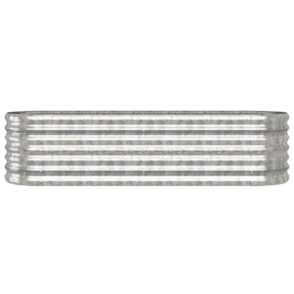 vidaXL Garden Raised Bed Galvanised Steel 152x40x36 cm Silver 3