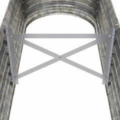 vidaXL Garden Raised Bed Galvanised Steel 152x40x36 cm Silver 5