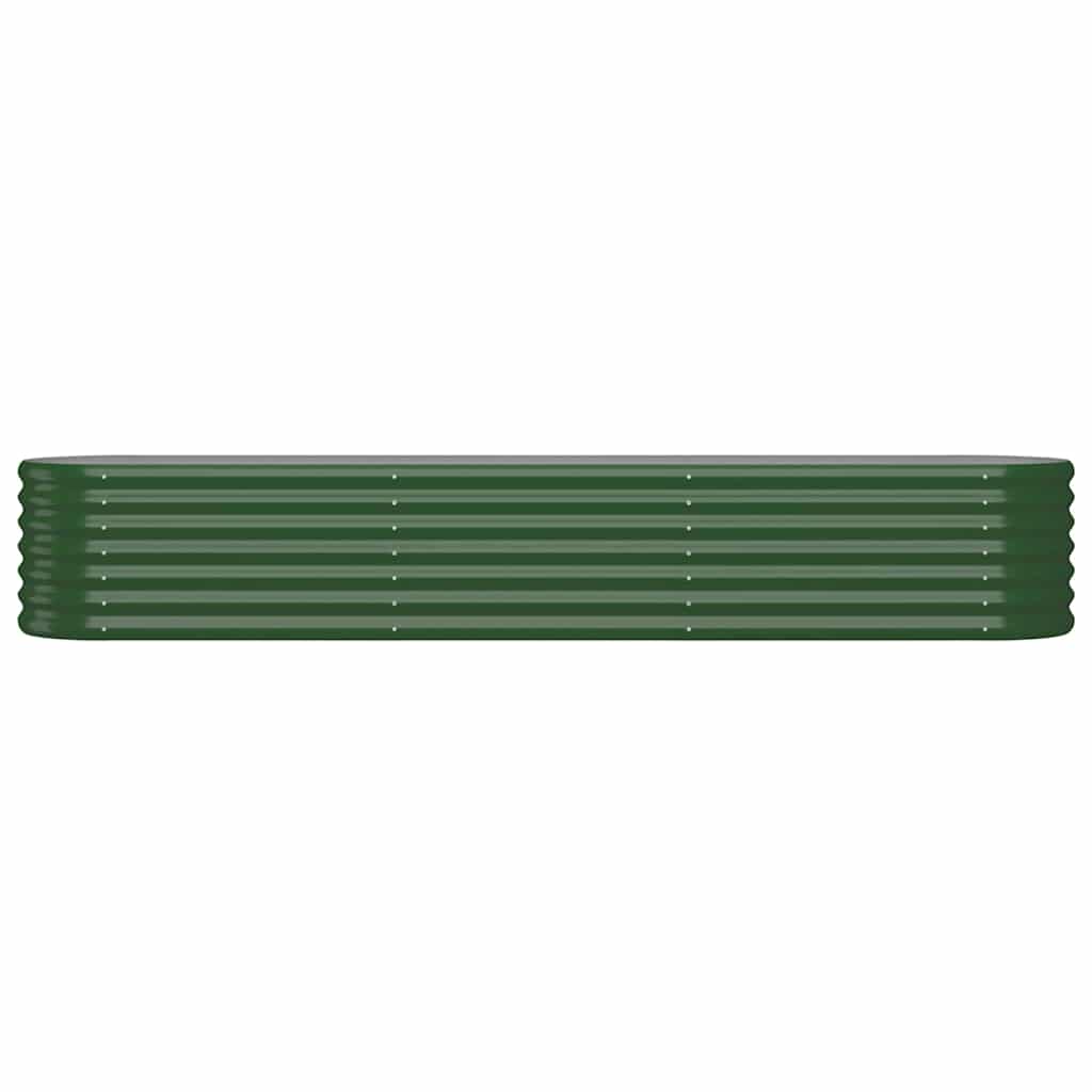 vidaXL Garden Raised Bed | Green | Powder-coated steel | 224x40x36 cm 3