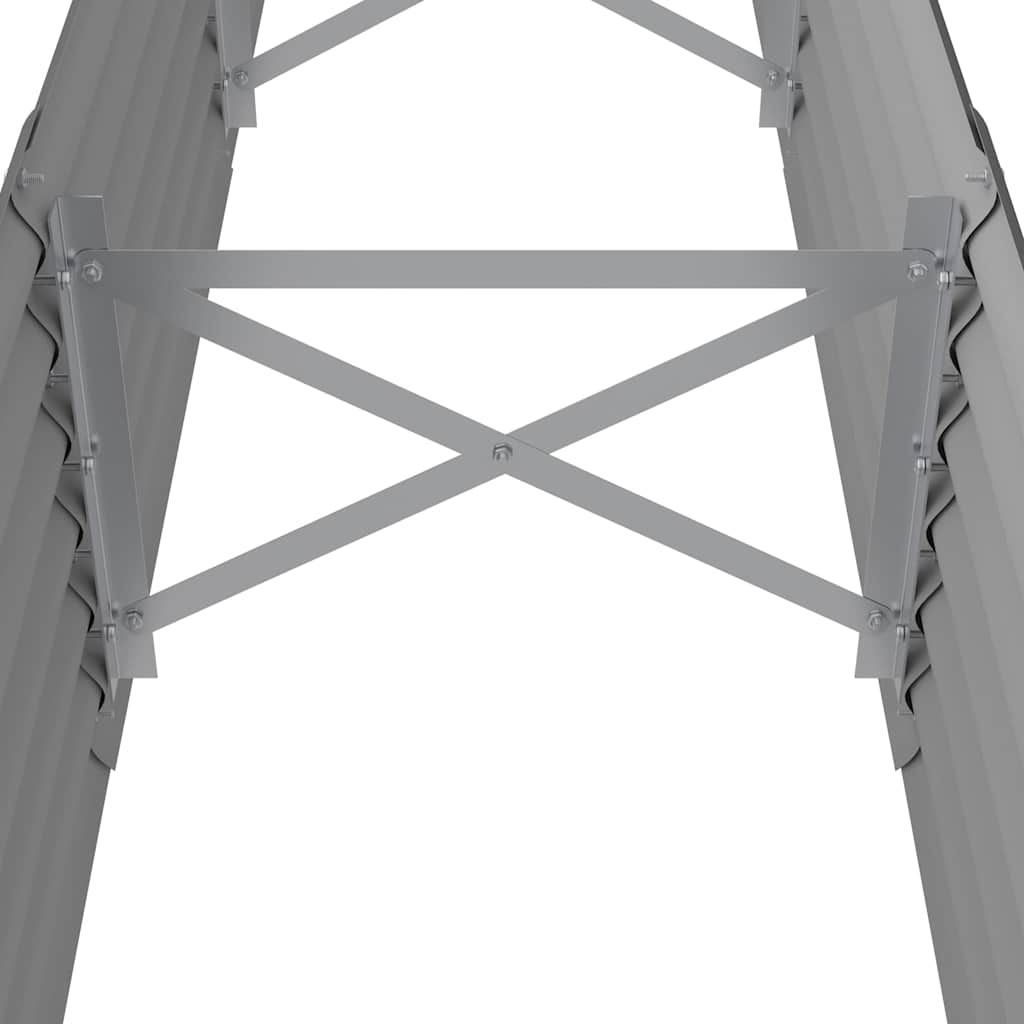 vidaXL Garden Raised Bed Galvanised Steel 224x40x36 cm Grey 5