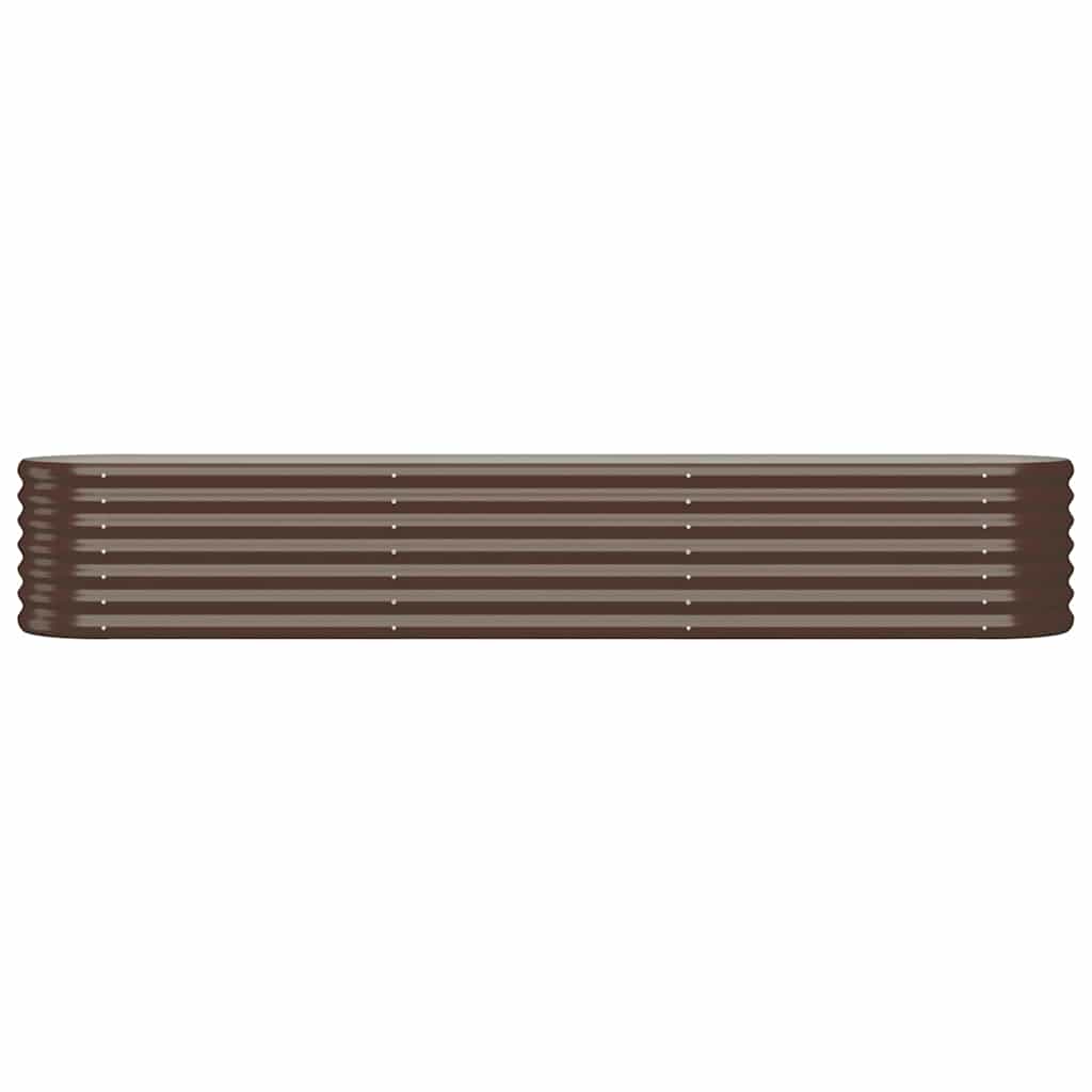 vidaXL Garden Raised Bed Galvanised Steel 224x40x36 cm Brown 3
