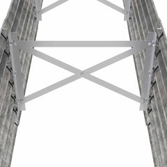 vidaXL Garden Raised Bed Galvanised Steel 224x40x36 cm Silver 5