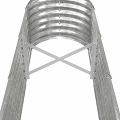 vidaXL Garden Raised Bed | Silver | Powder-coated steel | Large |  Durable 5
