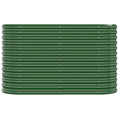 vidaXL Garden Raised Bed | Green | Powder-coated steel | Large | Durable 3