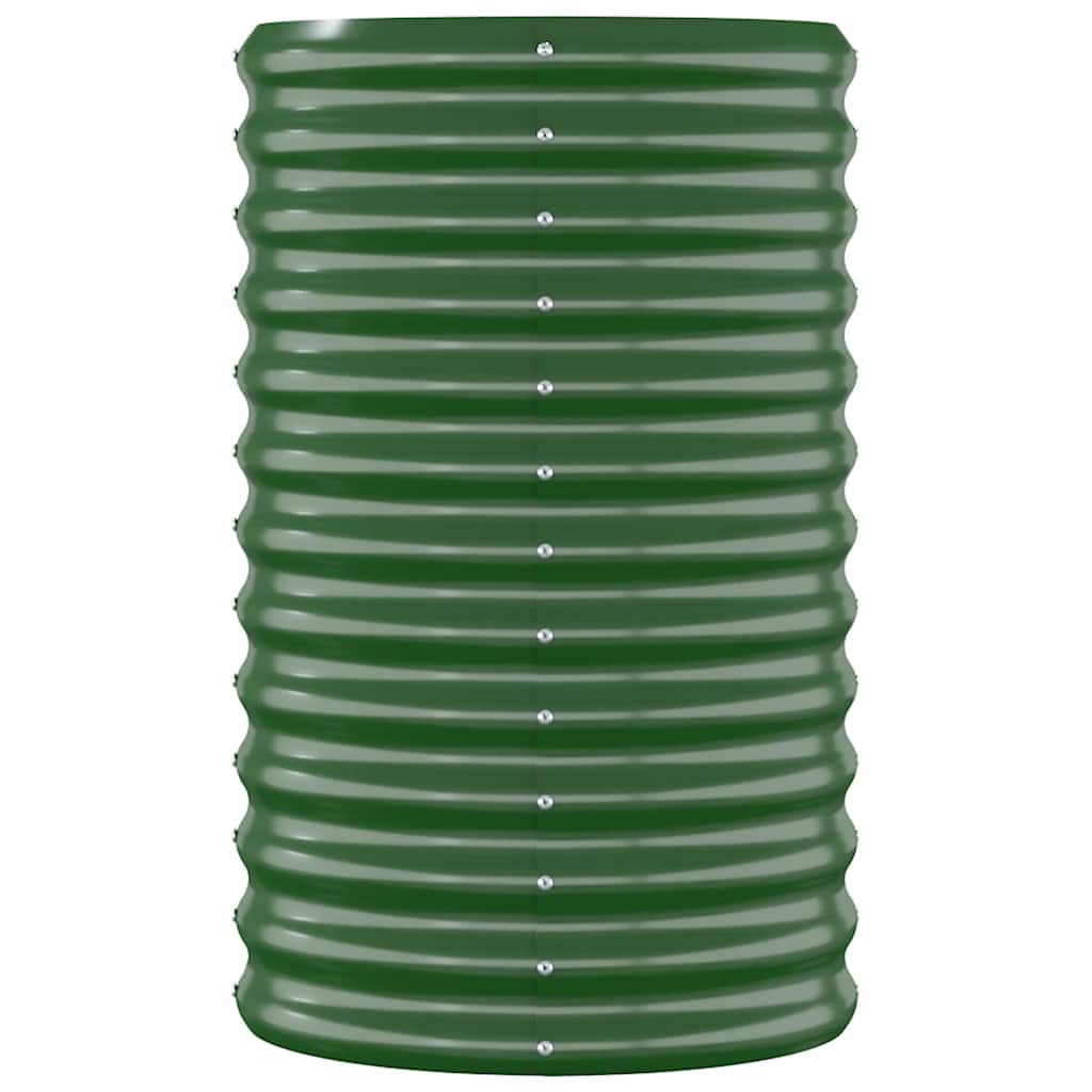 vidaXL Garden Raised Bed | Green | Powder-coated steel | Large | Durable 4