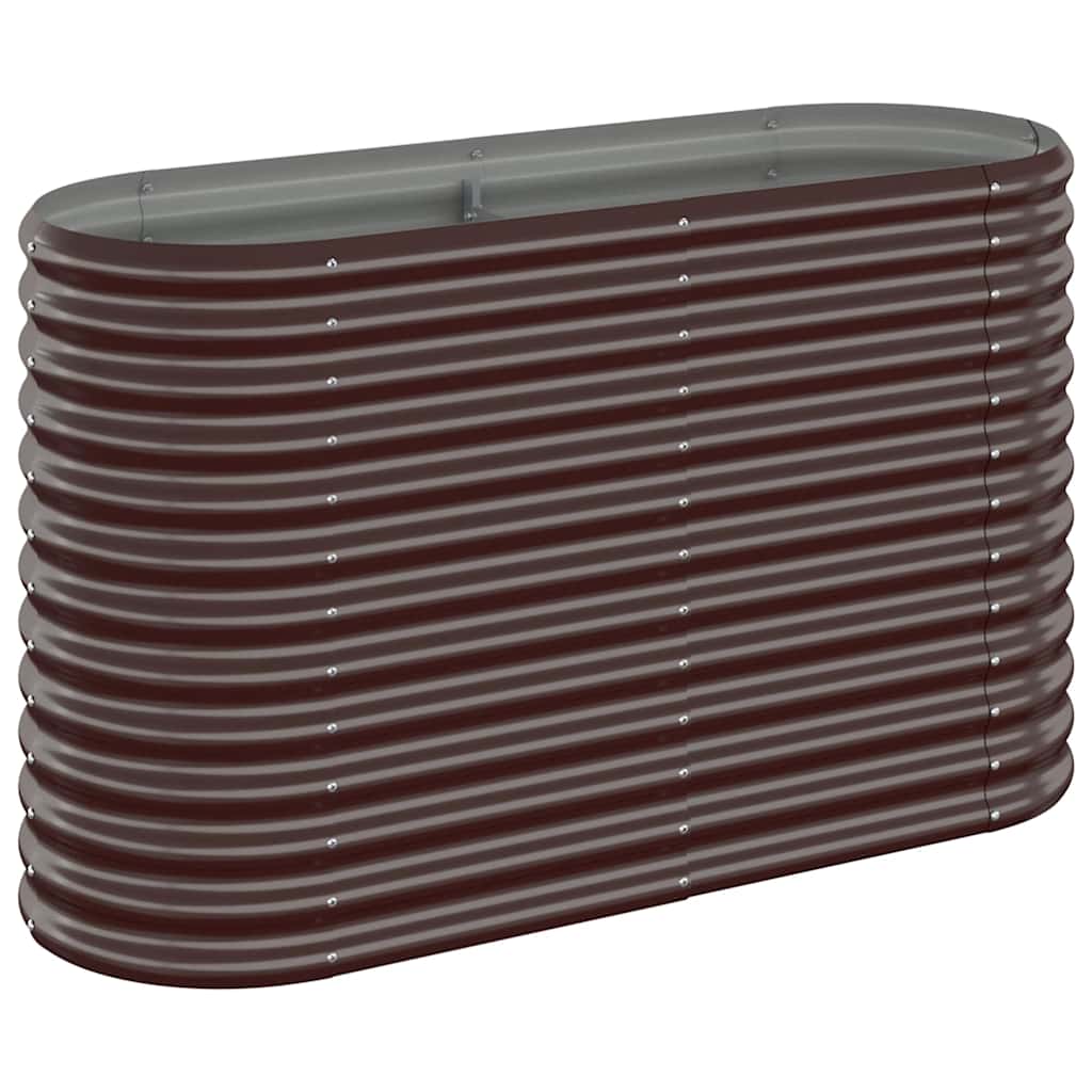 vidaXL Garden Raised Bed | Brown | Powder-coated steel | Large 2