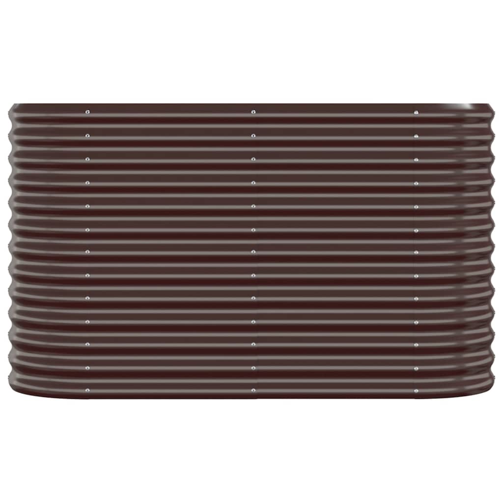 vidaXL Garden Raised Bed | Brown | Powder-coated steel | Large 3