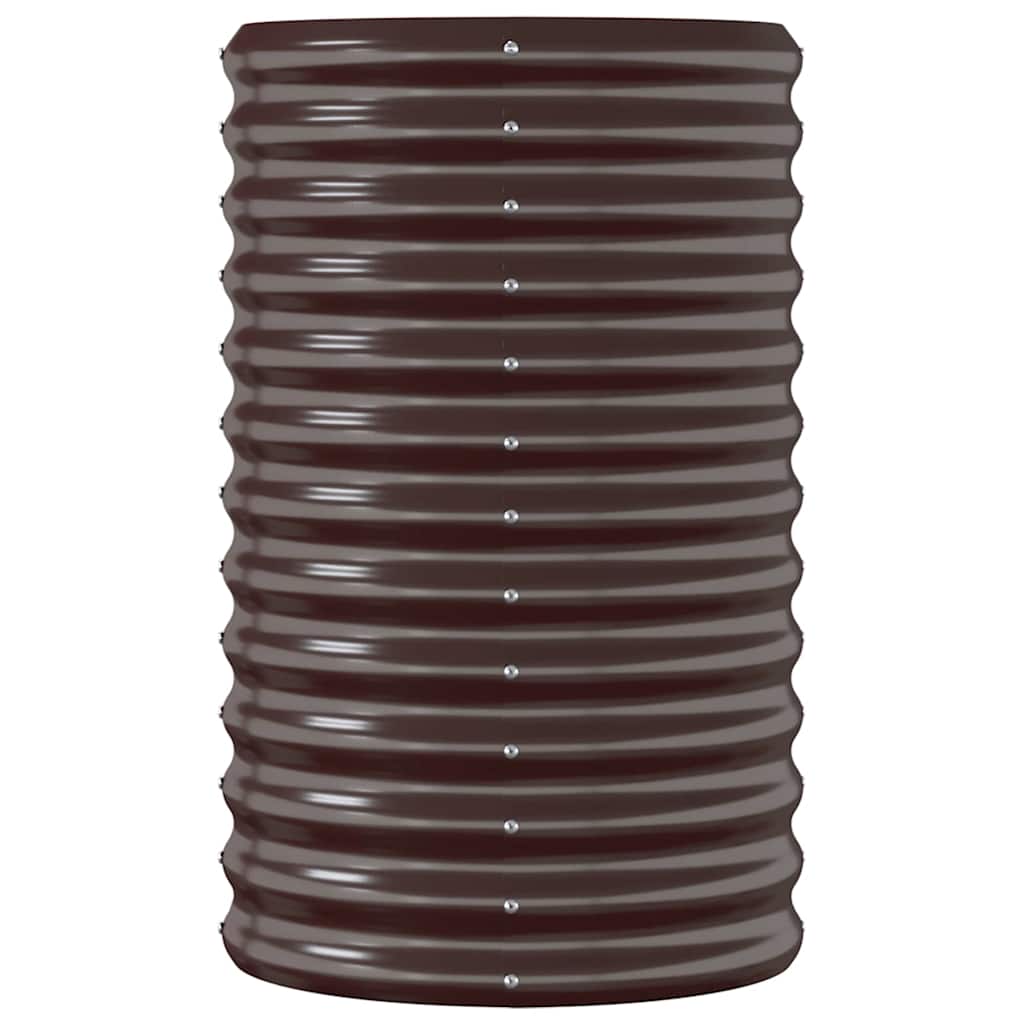 vidaXL Garden Raised Bed | Brown | Powder-coated steel | Large 4