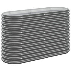 vidaXL Garden Raised Bed | Anthracite | Powder-coated steel | Medium | Durable 2