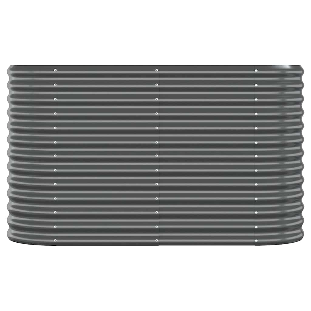 vidaXL Garden Raised Bed | Anthracite | Powder-coated steel | Medium | Durable 3