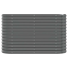 vidaXL Garden Raised Bed | Anthracite | Powder-coated steel | Medium | Durable 3