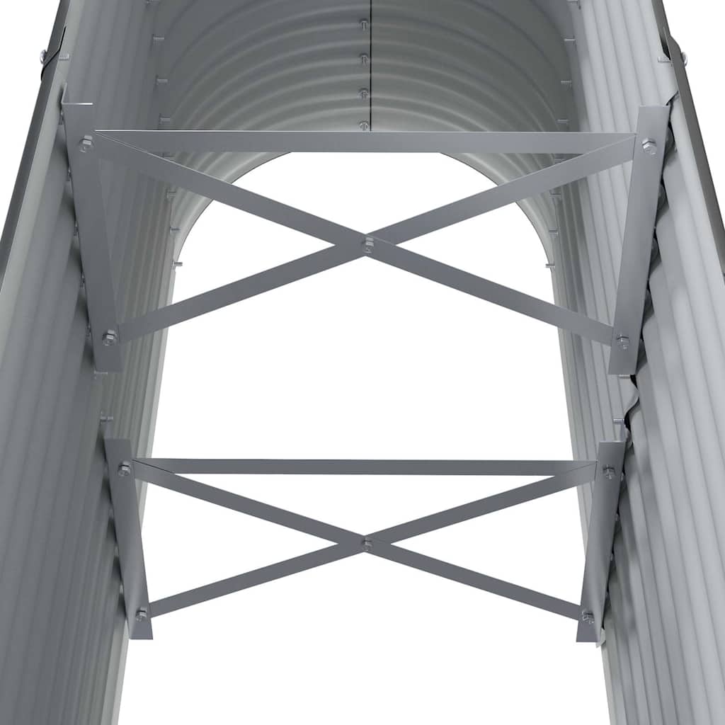 vidaXL Garden Raised Bed | Anthracite | Powder-coated steel | Medium | Durable 5