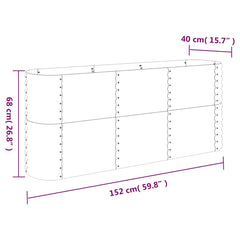 vidaXL Garden Raised Bed | Anthracite | Powder-coated steel | 152 x 40 x 68 cm 6