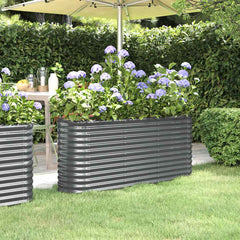 vidaXL Garden Raised Bed | Anthracite | Powder-coated steel | 152 x 40 x 68 cm 1