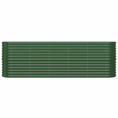 vidaXL Garden Raised Bed | Green | Powder-coated steel | Large | Durable 3