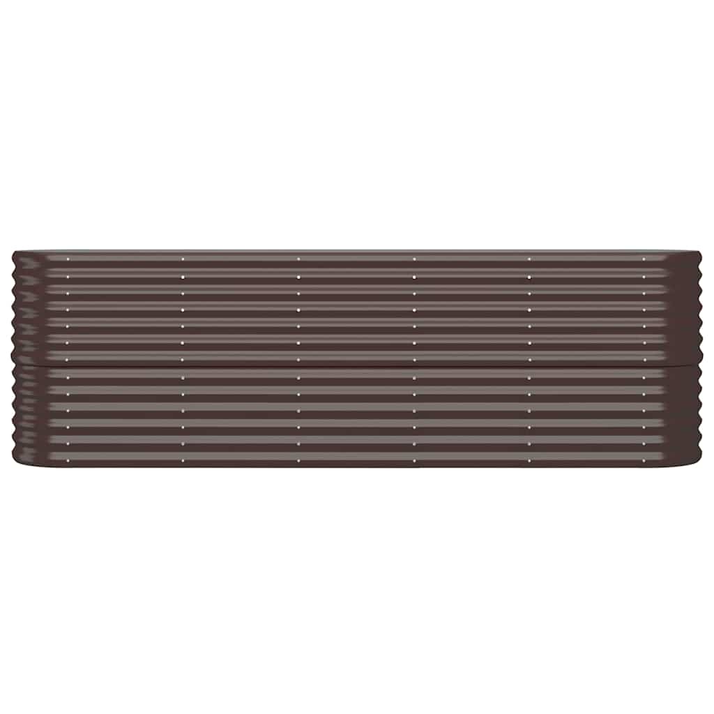 vidaXL Garden Raised Bed Galvanised Steel 224x40x68 cm Brown 3